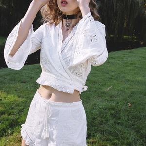 Spell & Gypsy Collective Damsel Top Wrap Blouse XS